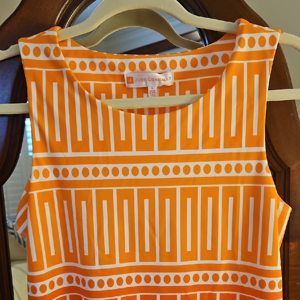 Jude Connally Orange Geometric Women's Dress